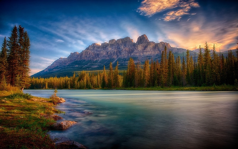 plant, water, nature, sky, no people, pine tree, idyllic, beauty in nature, land, mountain peak, tranquil scene, mountain, tree, cloud - sky, trees, tranquility