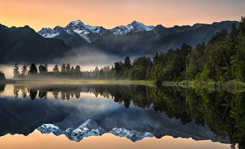 no people, sky, coniferous tree, landscape, mountains, snow, body, water, tree, cold temperature, scenics - nature, reflection, beauty in nature, snowy peak