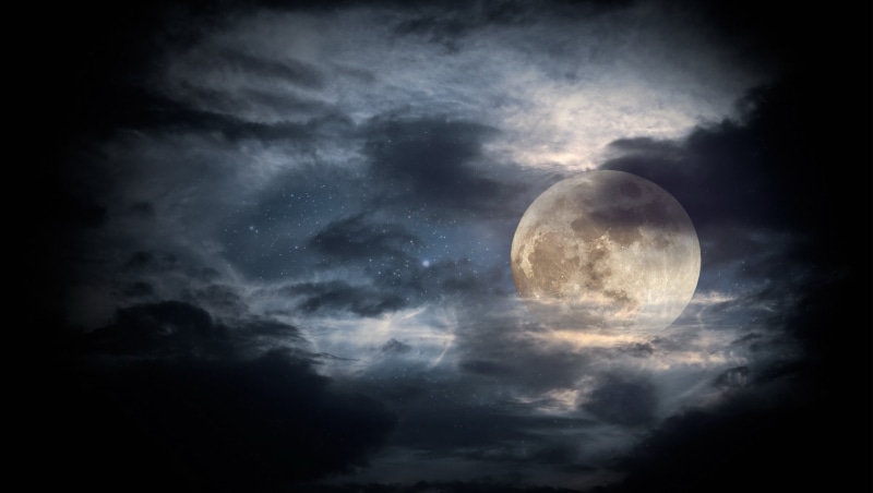 moonlight, full moon, digital composite, clouds, sky, planetary moon, beauty in nature, tranquility, moon, astronomy, night, space, nature, outdoors, scenics - nature