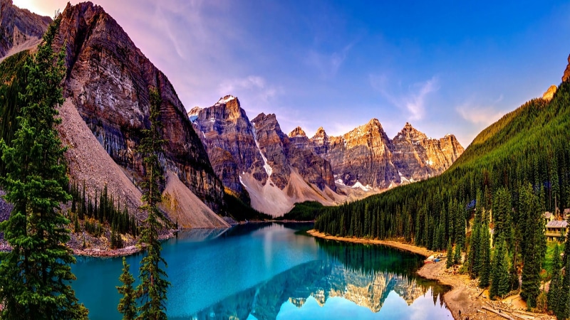 1080P, mount scenery, mountain range, reflection, wilderness, lake, national park, mountainous landforms, tree, water, landscape, mountain, moraine lake