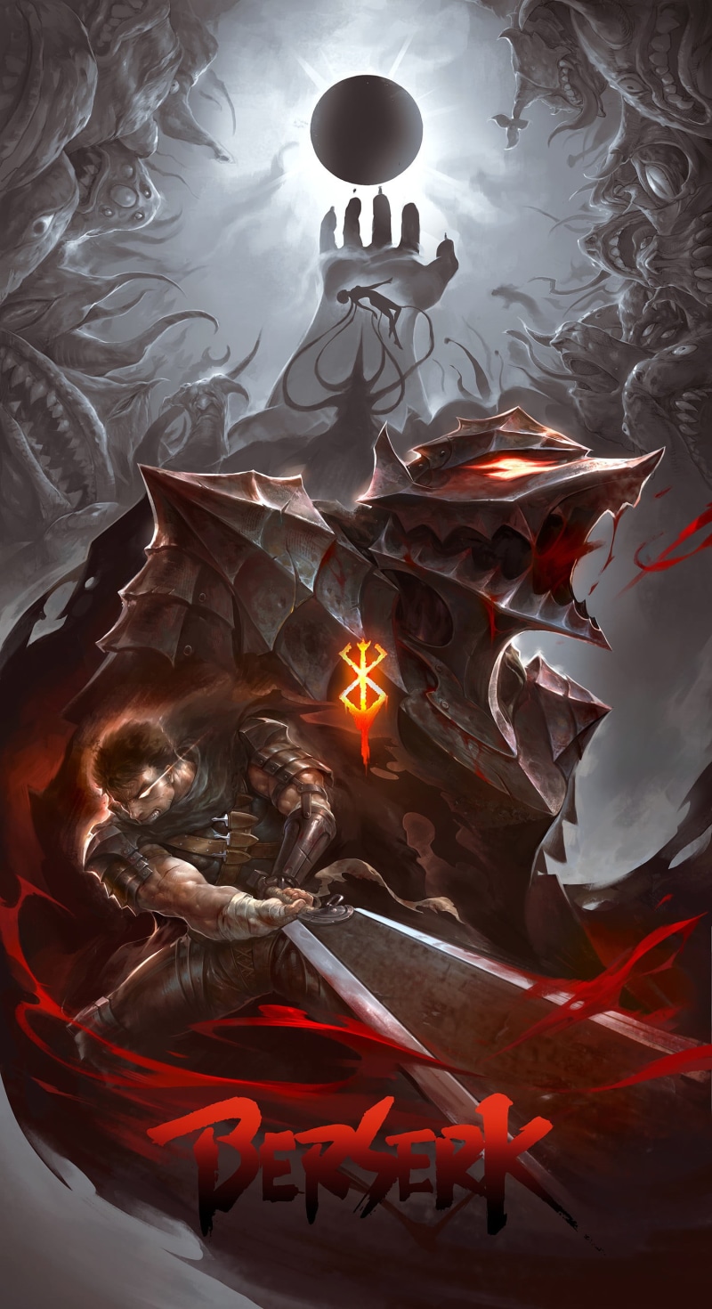 blood, Black Swordsman, anime girls, dragonslayer, open mouth, fan art, anime boys, creature, Casca, short hair, Berserk, armor, fantasy armor, berserk armor