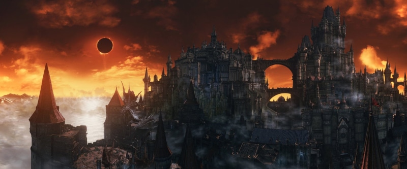 1080P, Dark Souls, Eclipse, Castle, City, Dragon, Dark Souls III