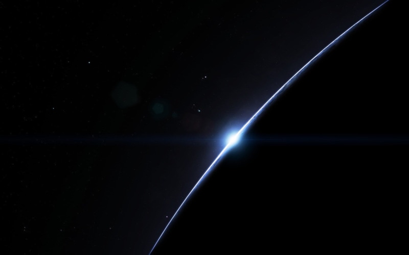 sky, lights, orbiting, star field, 1080P, minimalism, black color, planet - space, eclipse, illuminated, space, dark, bright, star, satellite view, space exploration