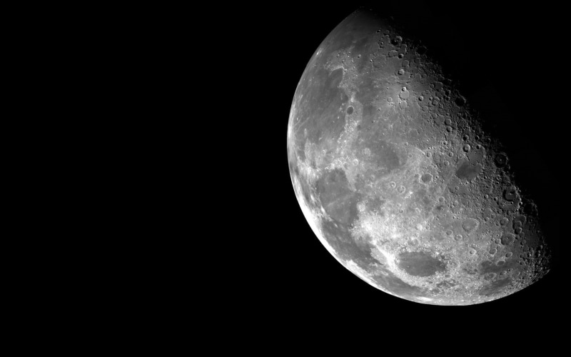 scenics - nature, beauty in nature, planetary moon, moon surface, eclipse, half moon, NASA, nature, majestic, night, moonlight, outdoors, crater, tranquility