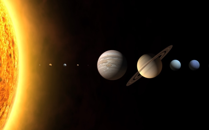 astronomy, Solar System, 2K, mid-air, indoors, black background, science, orange color, nature, close-up, glowing, planet, eclipse, still life, astrology