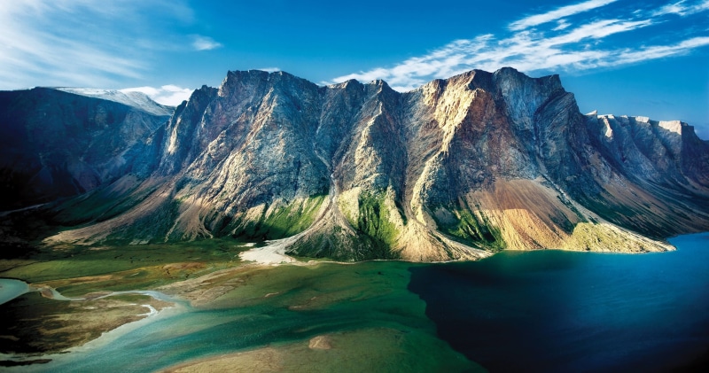 tranquil scene, formation, 4K, lake, no people, scenics - nature, clouds, outdoors, mountain peak, photography, mountain, landscape, beside, rock - object