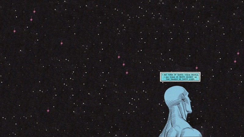 1080P, comic art, Dr. Manhattan, DC Comics, Watchmen, comic books
