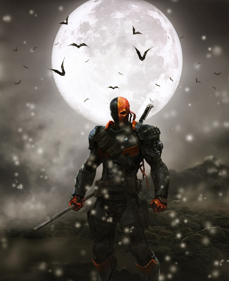 flying, snow, animals in the wild, animal wildlife, space, creativity, video games, Deathstroke, Moon, human representation, Green Arrow, art and craft