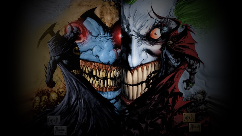 joker, batman, violator, dc, spawn, 720P, cartoon/comic, hd, illustaration
