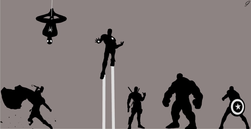 full length, spiderman vs hulk, nature, Iron Man 3, marvel, people, digital, leisure activity, motion, avengers, silhouette, Captain America: The First Avenger