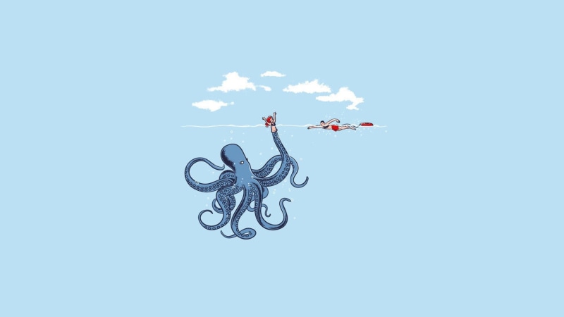sky, mid-air, stunt, octopus, full length, mode of transportation, one person, studio shot, copy space, cut out, bicycle, air, backgrounds, ride, computer Graphic