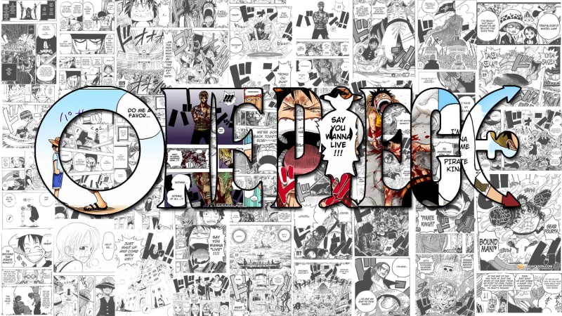 black, 1080P, One Piece, male likeness, text, built structure, beatles, group of people, graffiti, manga, men, full frame, women, digital composite, art and craft