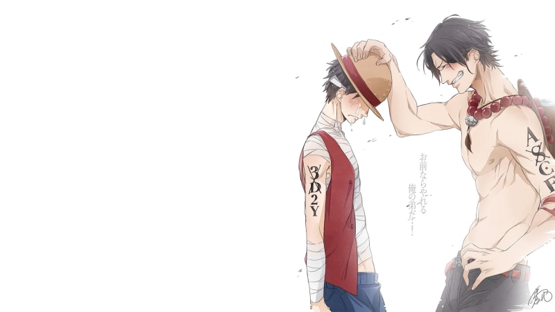 Anime, One Piece, Portgas D. Ace, Monkey D. Luffy, 1080P