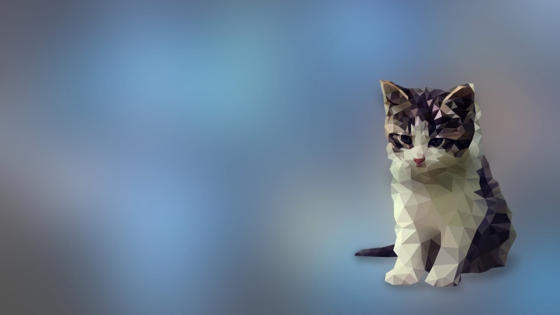 black, no people, backgrounds, white, crumpled, domestic animals, digital art, 1080P, illustration, portrait, mammal, looking, one animal, indoors, copy space
