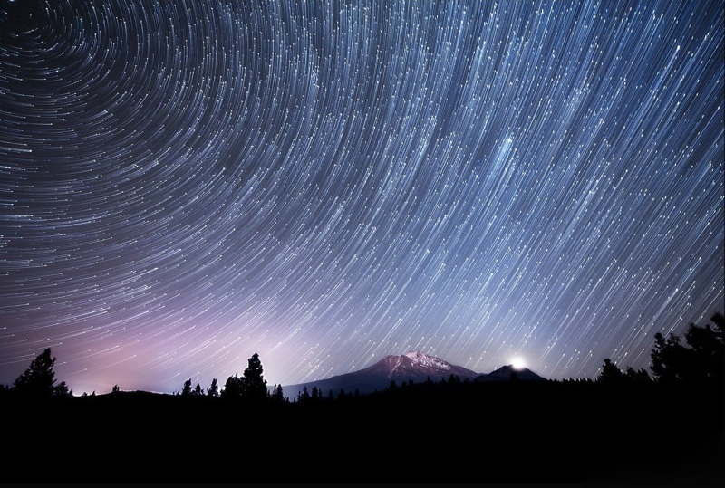 beauty in nature, no people, stary, star, stars, star field, tranquil scene, galaxy, nature, scenics - nature, mountain, sky, majestic, landscape, 480P