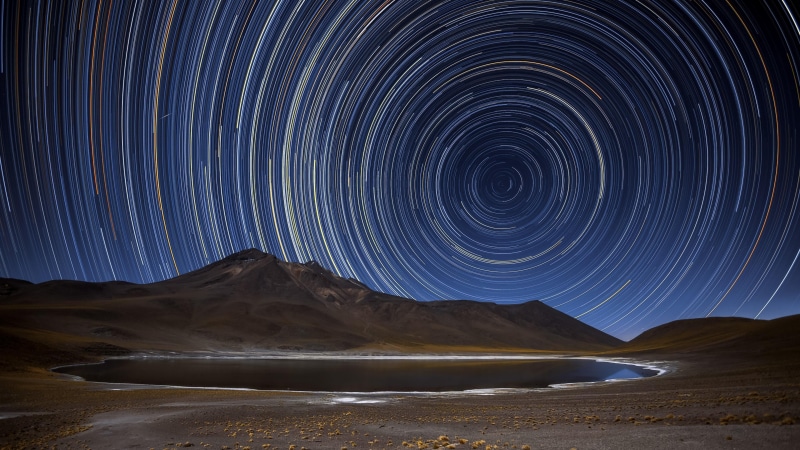 mountain range, stars, night sky, scenics - nature, star trails, tranquility, mountain, star trail, long exposure, spin, star - space, nature, night, landscape