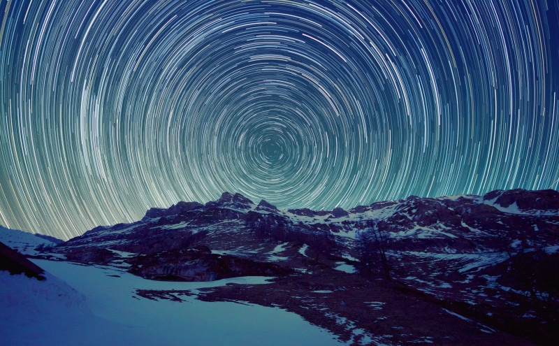 beauty in nature, white, mountain, herens, valais, Canton of Valais, astronomy, star trail, mountain peak, snowcapped mountain, star - space, sky, scenics - nature