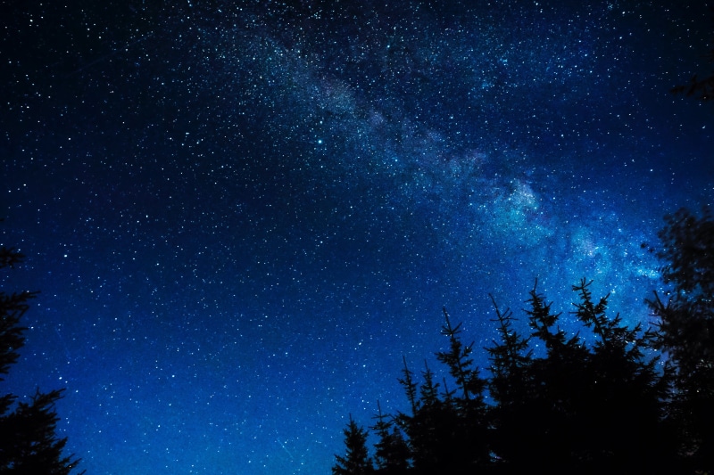 glitter, milky Way, exploration, science, silhouette, trees, astrology, scenics, mountain, nature, galaxy, sky, tranquil scene, stars, constellation, 4K