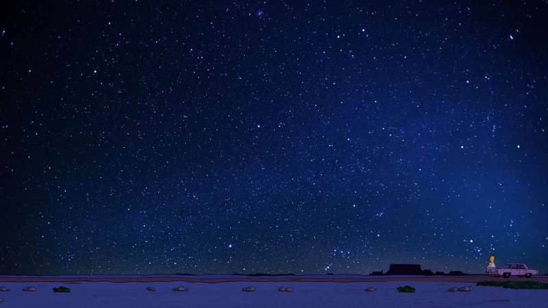 blue, outdoors, astronomy, galaxy, star, 1080P, idyllic, purple, nature, space and astronomy, Homer Simpson, tranquility, space, infinity, tranquil scene