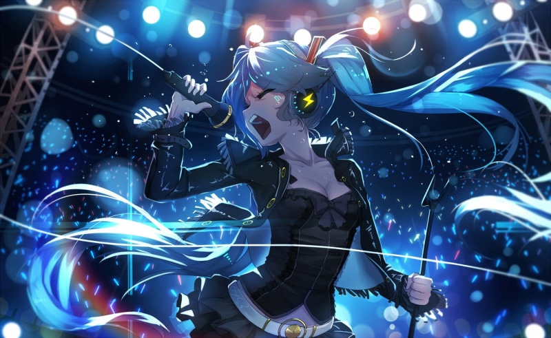 light - natural phenomenon, miku, stage light, representation, glowing, electric light, Hatsune Miku, human representation, lighting equipment, festival