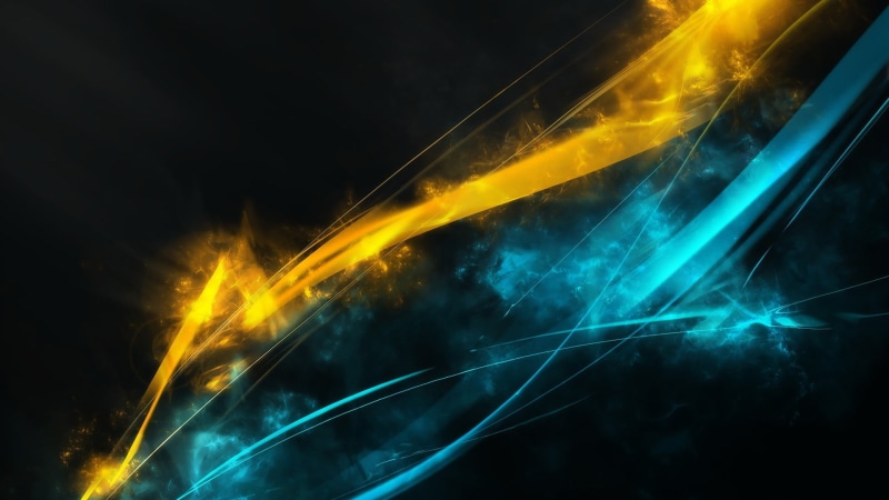 shapes, blue, light, smoke - physical structure, yellow, 1080P, speed, technology, abstract, night, lighting equipment, blurred motion, green color, light trail
