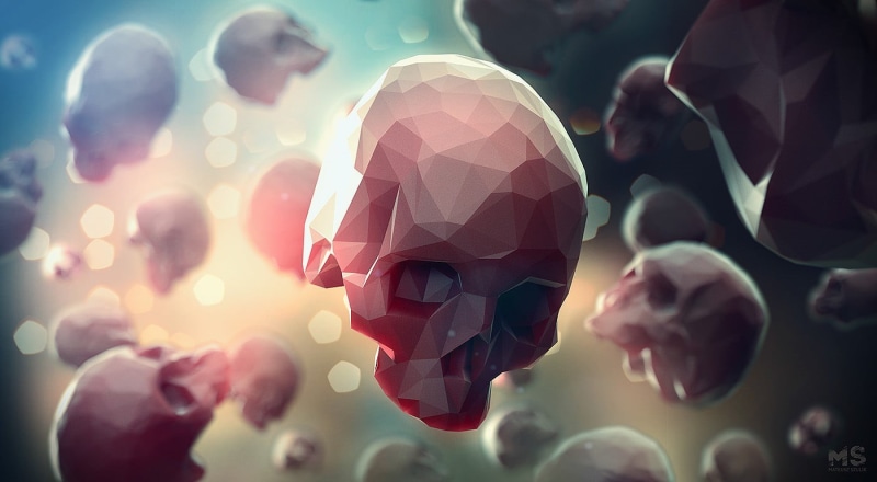 digital art, three dimensional, art and craft, shiny, depth of field, Mateusz Szulik, 3D, close-up, sunlight, no people, large group of objects