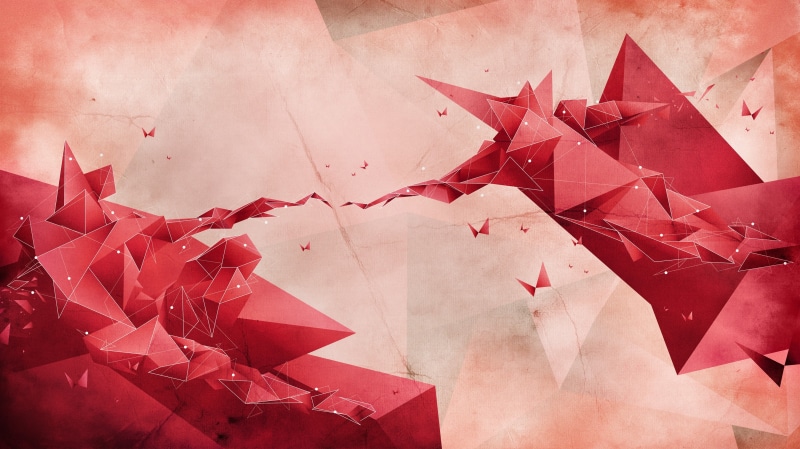triangle, full frame, art and craft, backgrounds, vertebrate, Michelangelo, artwork, pink color, large group of objects, 2K, textured, design, simple