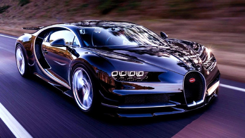 bugatti, chiron, black, speed, motion, coupe, 1080P, dream car