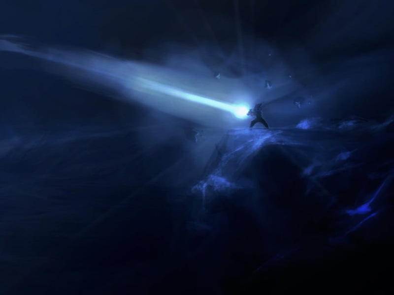 480P, goku, dark blue, night, people, spooky, blue, light - Natural Phenomenon, abstract, violence, backgrounds, son, black Color, mystery, laser, dark