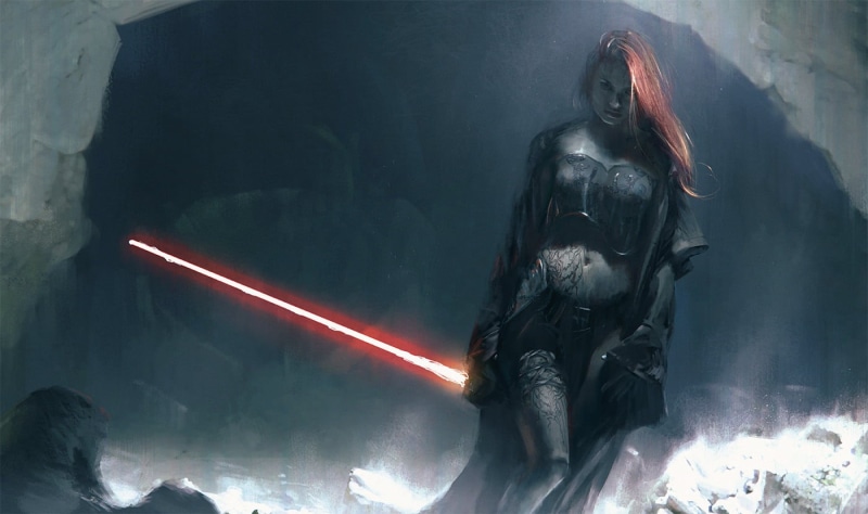 sculpture, representation, hairstyle, concept art, woman, fog, Mara Jade, one person, female, women, religion, weapon, wars, fantasy, character, male likeness