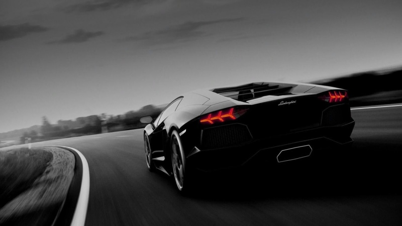 blurred motion, road, transportation, motor vehicle, luxury vehicle, one person, lamborghini, sports car, auto racing, sports race, speed, sign, red lights