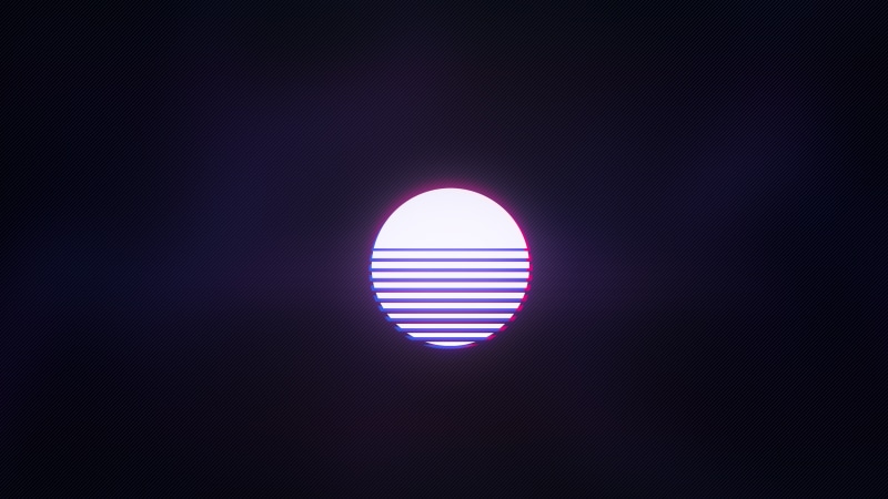 dark, Retro style, circle, no people, sky, shape, nature, geometric shape, window, eclipse, light - natural phenomenon, horizon, digital art, 4K, indoors