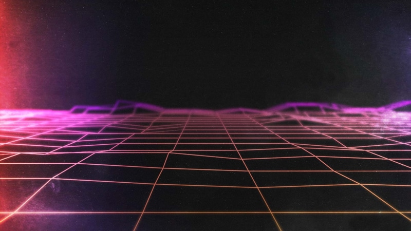 neon, Retro style, grid, synthwave, lines, 1080P