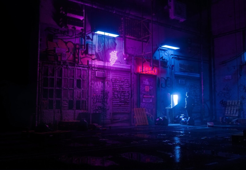 futuristic, synthwave, dark, artwork, neon, 1080P