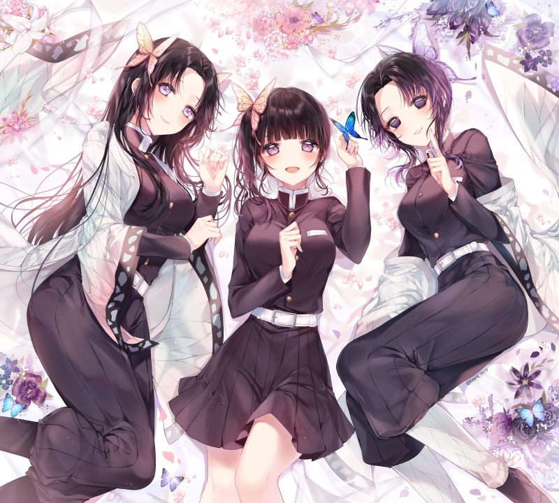 Demon Slayer: Kimetsu no Yaiba, Anime, Kanao Tsuyuri, 2K, Kanae Kochou, Shinobu Kochou