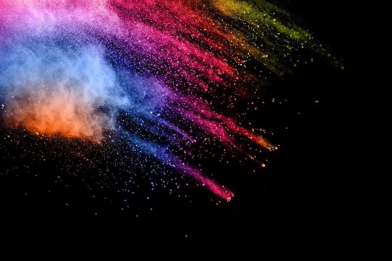 nature, chemicial, multi Colored, talcum powder, pattern, abstract, studio shot, squirt, paint, colorful, 5K, indoors, illuminated, creativity