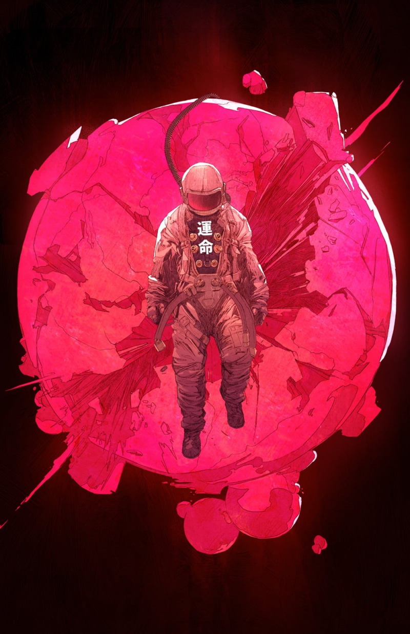wearing, safety, weapon, headwear, work helmet, helmet, cosmonaut, full length, nature, science, fantasy, security, space, one person, exploration