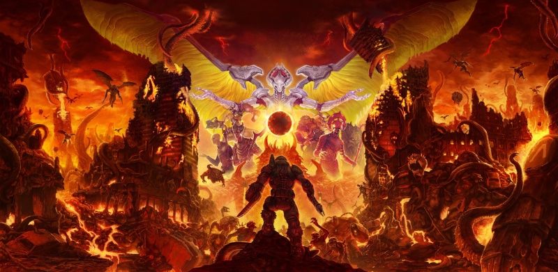 Doom slayer, DOOM Eternal, 4K, Doom (game), hell