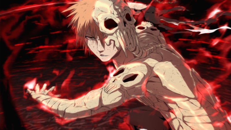 anime boys, red, form, costume, indoors, Kurosaki Ichigo, mask - disguise, 1080P, event, festival, skull, arts culture and entertainment, ichigo, celebration