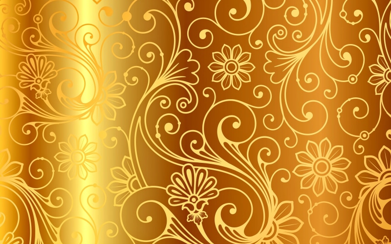 curled Up, golden, floral Pattern, victorian Style, vector Backgrounds, old-fashioned, style, illuminated, art and craft, yellow, decoration, scroll Shape
