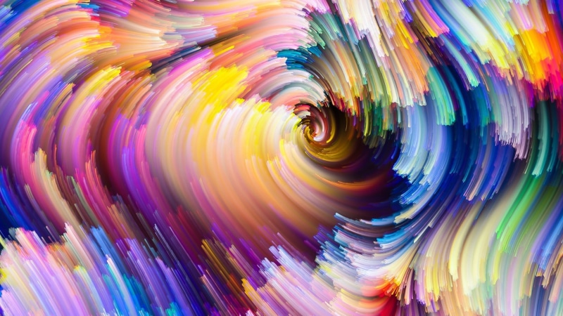 full frame, studio shot, purple, close-up, speed, spiral, digital art, pattern, paint, creativity, multicolored, technology, 1080P, blurred motion, flowing
