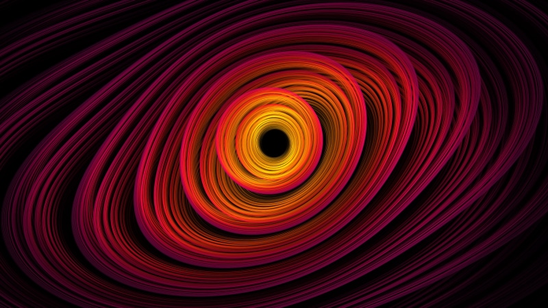 swirl, multi Colored, 4K, colors, close-up, black, twisted, circle, blurred Motion, night, fractal, tunnel, digitally Generated Image, abstract, concentric