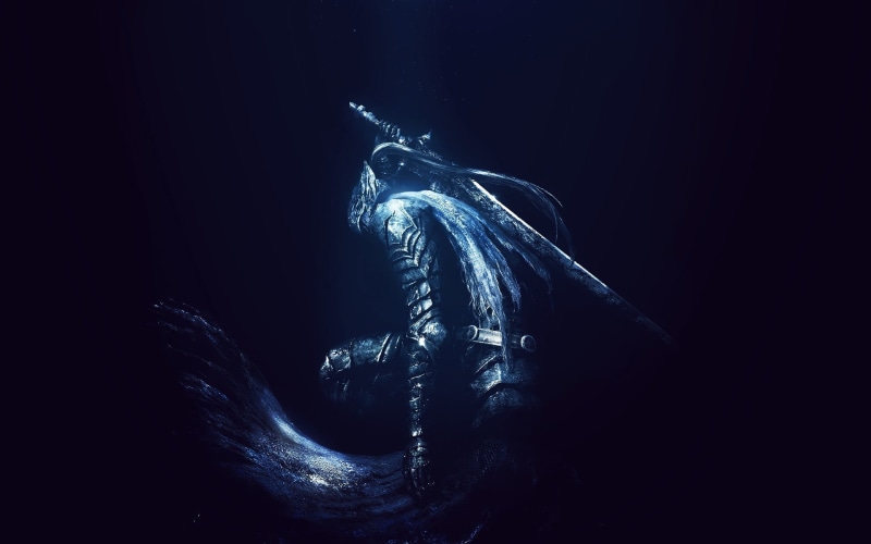 sea life, Dark Souls, video games, samurai, blue, nature, 1080P, animals in the wild, indoors, swimming, one animal, creature, sea, water, close-up