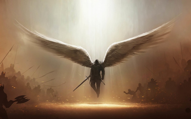 spread Wings, wildlife, Diablo III, nature, Dark, Demon, feather, bird, Sword, 1080P, outdoors, animal Wing, flying, Angel, freedom, Wings, Weapon, animal