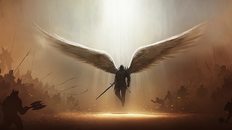 wings, Tyrael, Diablo III, video games, artwork, fantasy art, angel, dope, 1080P, Diablo, Diablo 3: Reaper of Souls