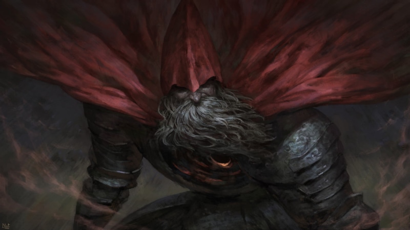fantasy art, dark souls 3, Slave Knight Gael, Dark Souls, artwork, Dark Souls III, 1080P