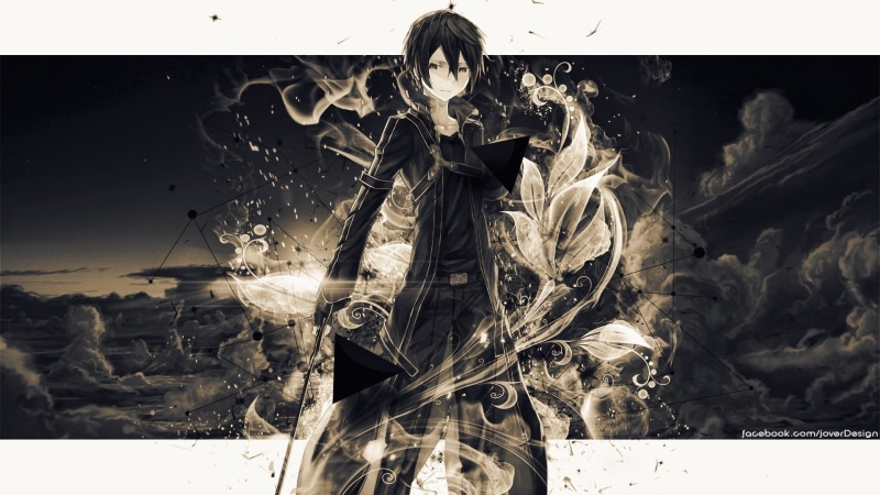 auto post production filter, one person, transfer print, mask - disguise, three quarter length, sao, real people, Kirigaya Kazuto, outdoors, obscured face