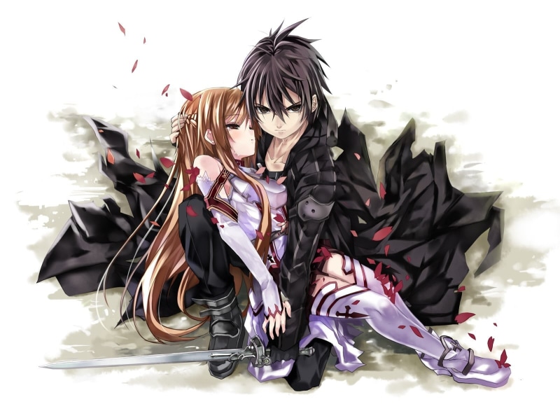 clothing, Sword Art Online, online, asuna, lifestyles, leisure activity, hair, portrait, sword, people, art, Yuuki Asuna, warm clothing, anime girls, real people