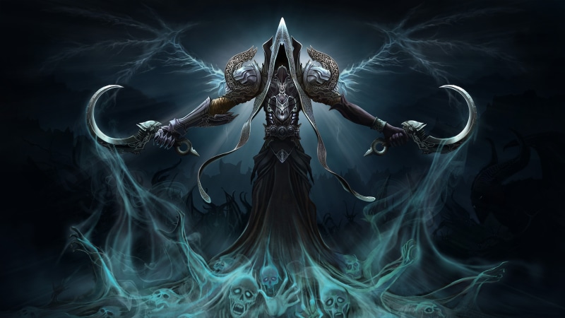 religion, no people, indoors, video games, studio shot, smoke - physical structure, spirituality, motion, symmetry, black color, nature, 4K, mystery, Diablo 3: Reaper of Souls