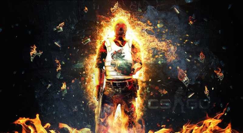 motion, water, Other Games, go, offensive, csgo, indoors, belief, phoenix, fire, burning, glowing, no people, terrorist, counter, night, heat - temperature